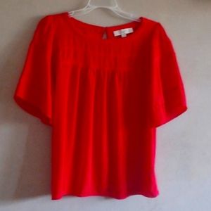 NWOT LOFT red short sleeves blouse. Size XS